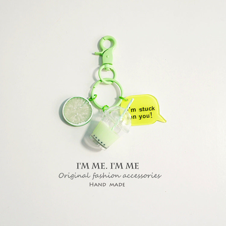 Wholesale Milk Tea Bear Oiled Cute Keychain